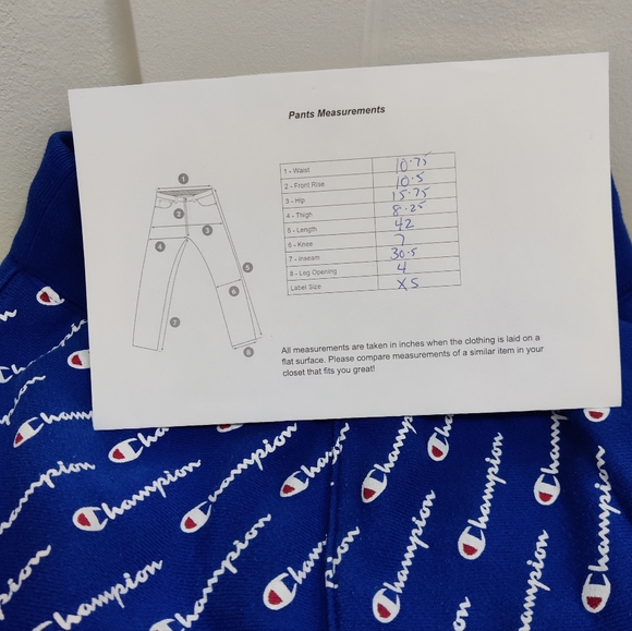 Champion Reverse Weave All Over Print Sweatpants - XS - Picture 3 of 6